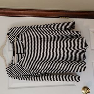 Torrid Black Striped Tunic Tee